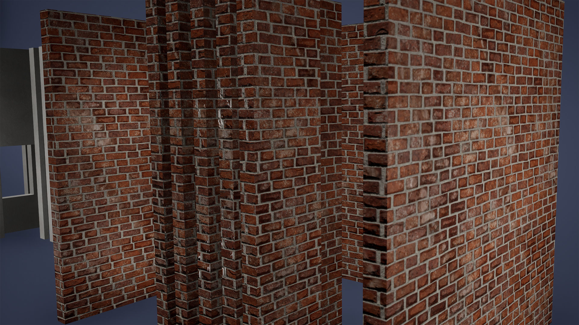 Wall Low Oly Game Ready Low-poly 3D model_1