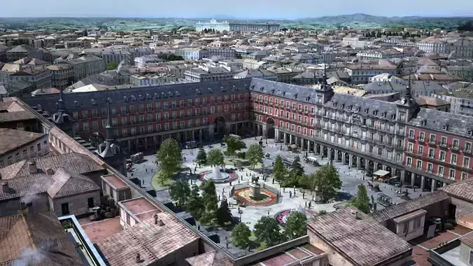 Plaza Mayor Madrid 3D model