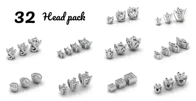 32 Head pack 2 3D print model