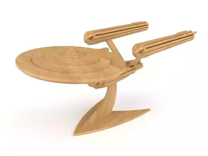 Spaceship wooden toy 08