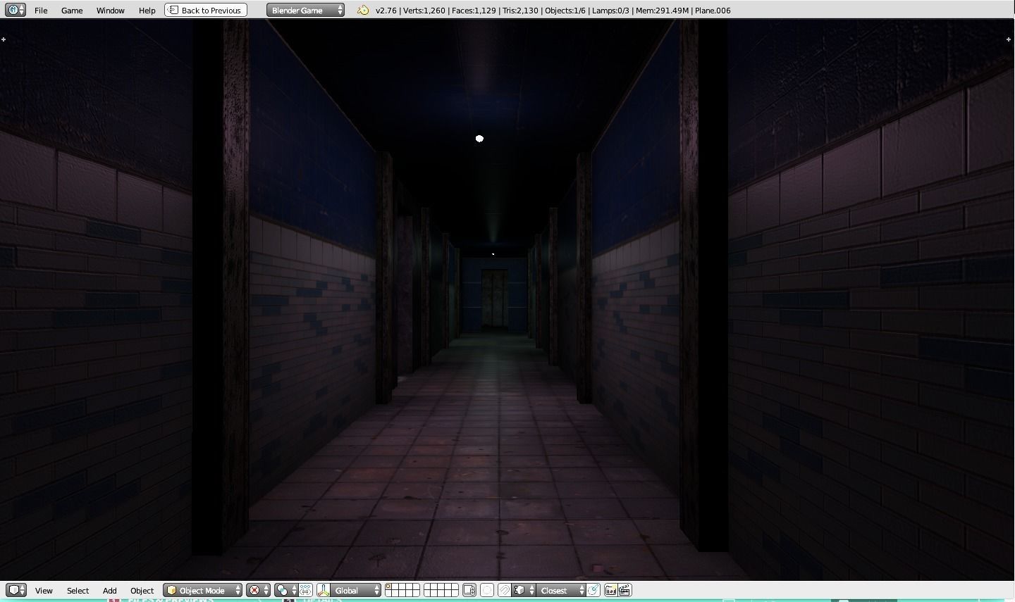 Hall for real time Free low-poly 3D model_0