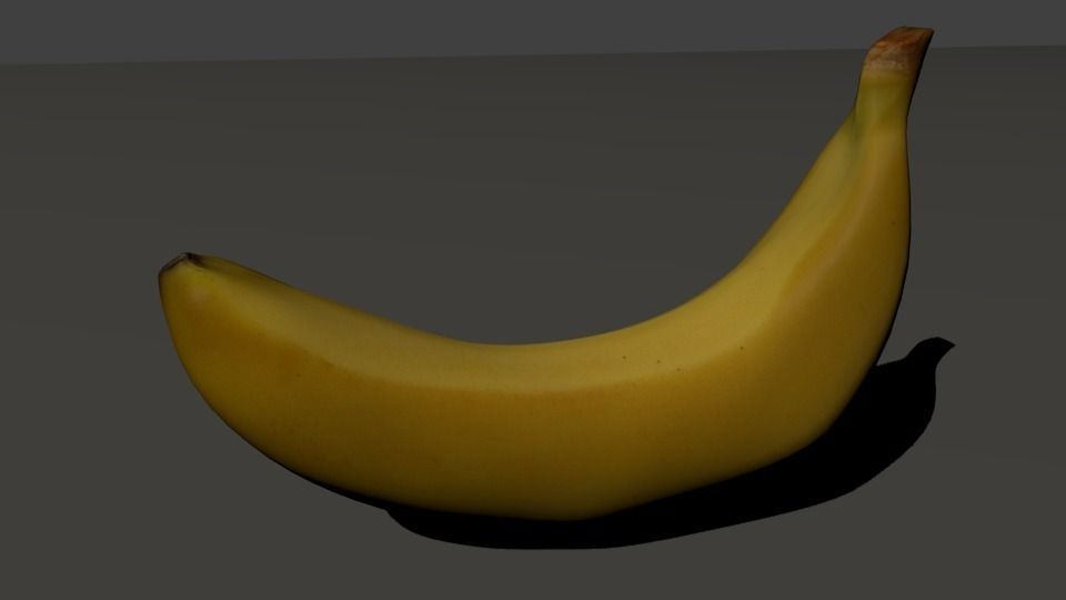 Simple Ripe Banana Low-poly 3D model_3