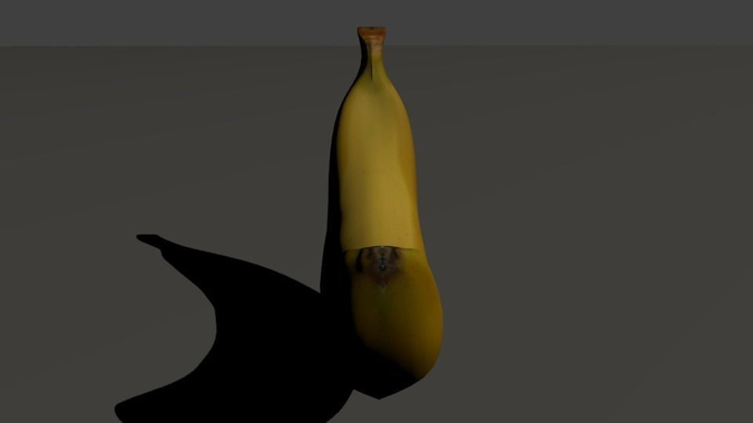 Simple Ripe Banana Low-poly 3D model Simple Ripe Banana Low-poly 3D model