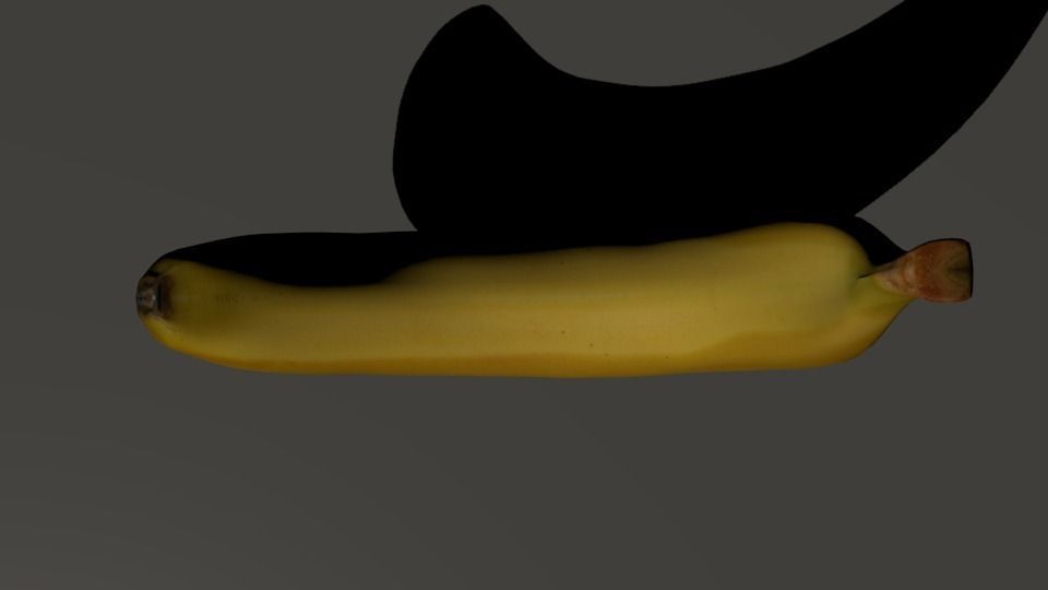 Simple Ripe Banana Low-poly 3D model_2