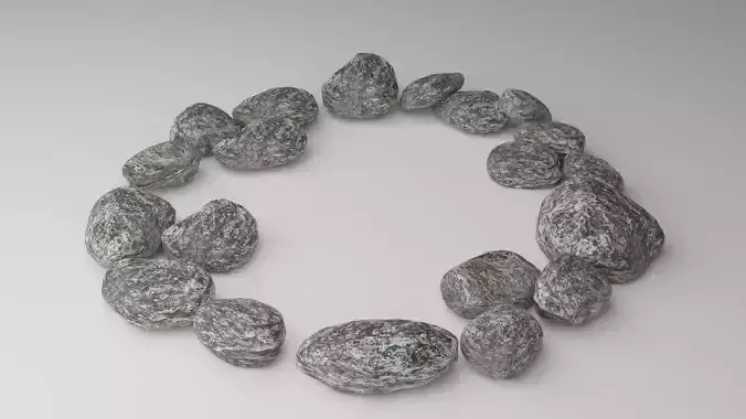  Stones For Campfire 3D model