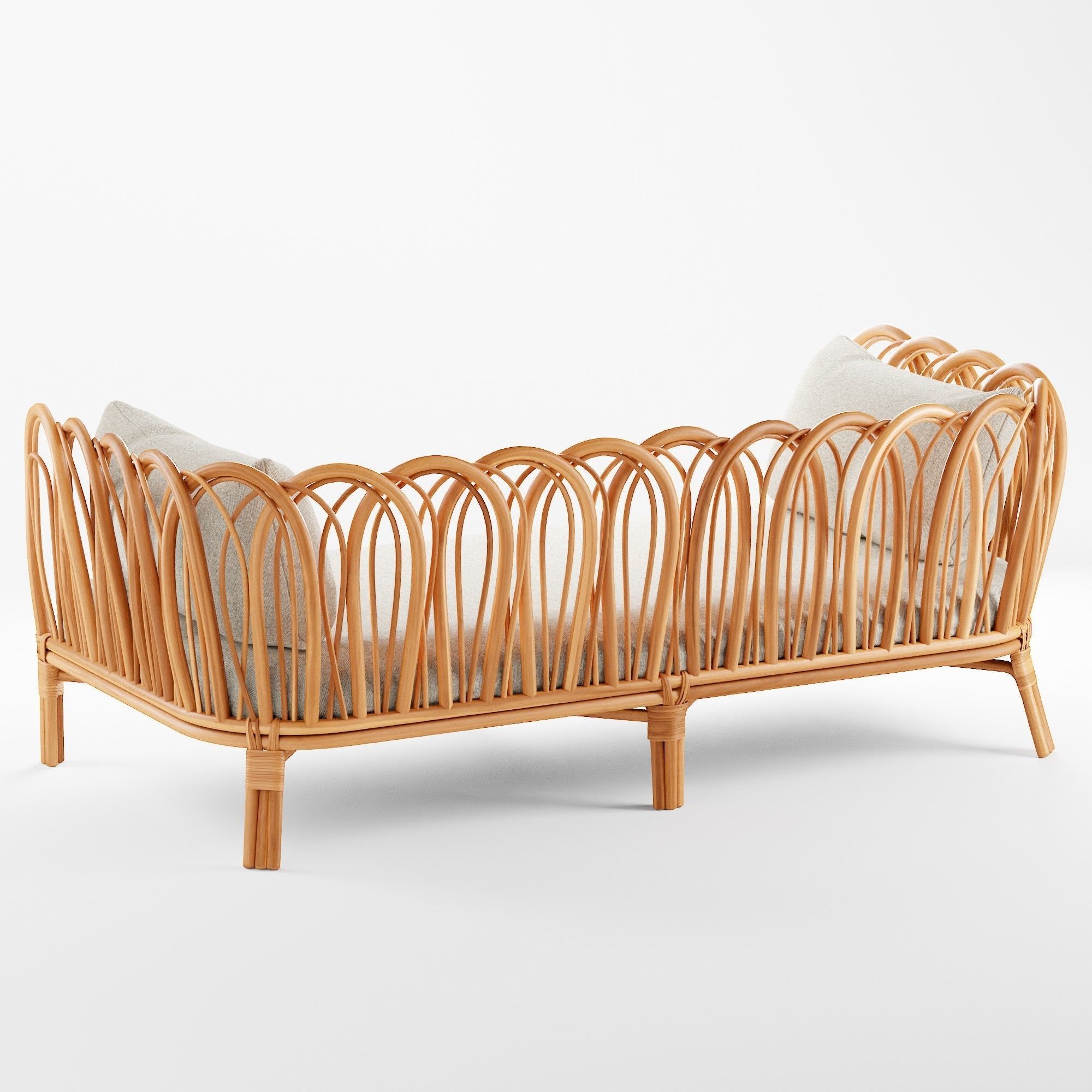 Melody Rattan Daybed 3D model_1
