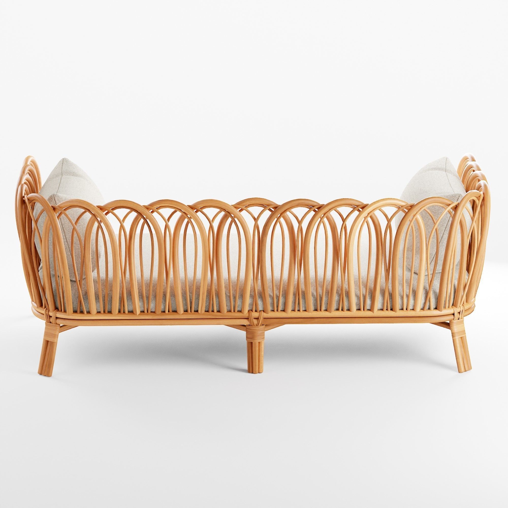 Melody Rattan Daybed 3D model_3