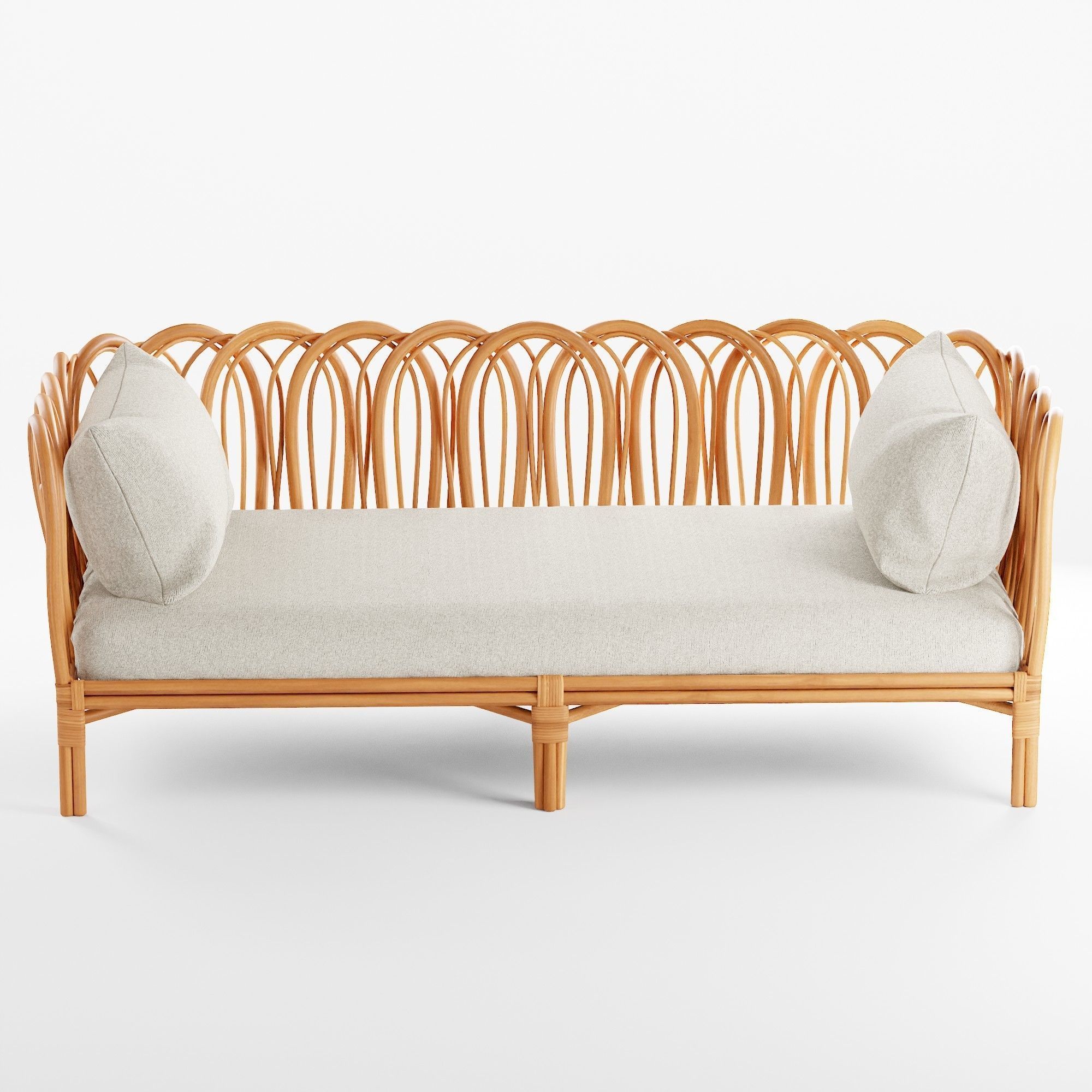 Melody Rattan Daybed 3D model_2