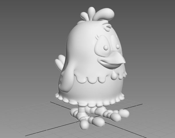 cartoon Chicken 3D print model_1