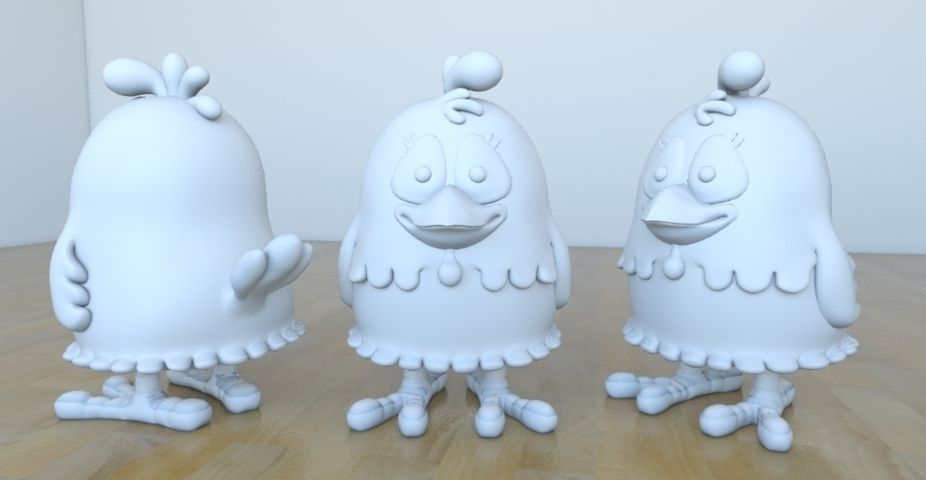 cartoon Chicken 3D print model_4