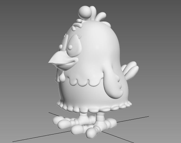 cartoon Chicken 3D print model_2