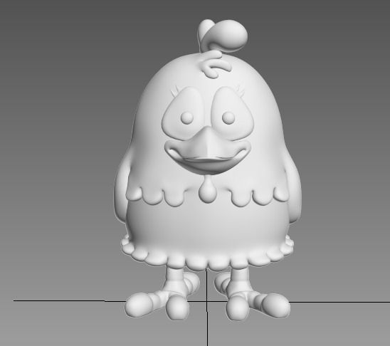 cartoon Chicken 3D print model_0