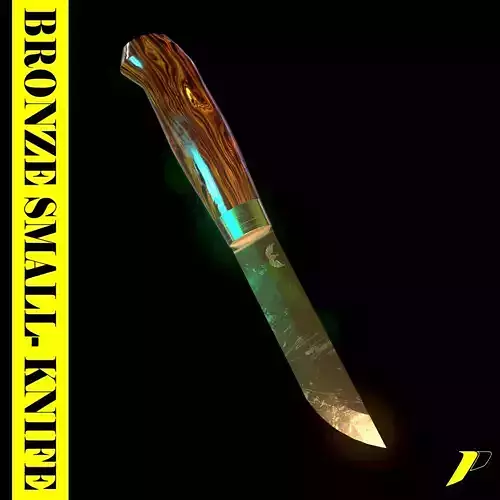 Bronze small-knife Low-poly 3D model