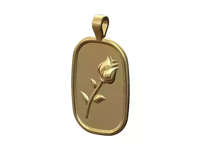 Rose relief pendant and charm