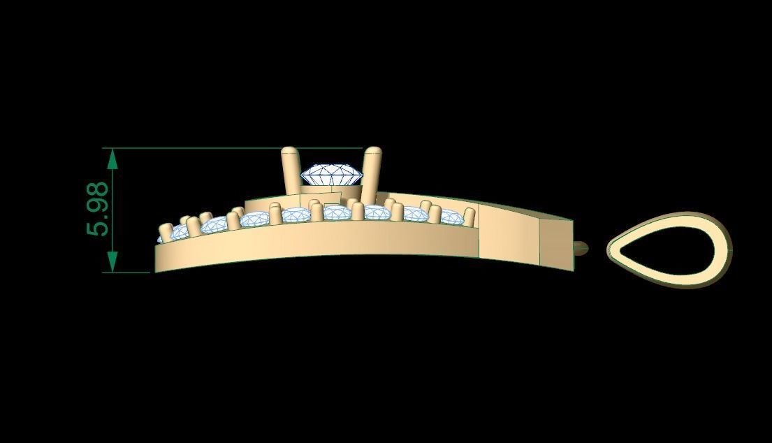 Pendant 172 3D print model_4