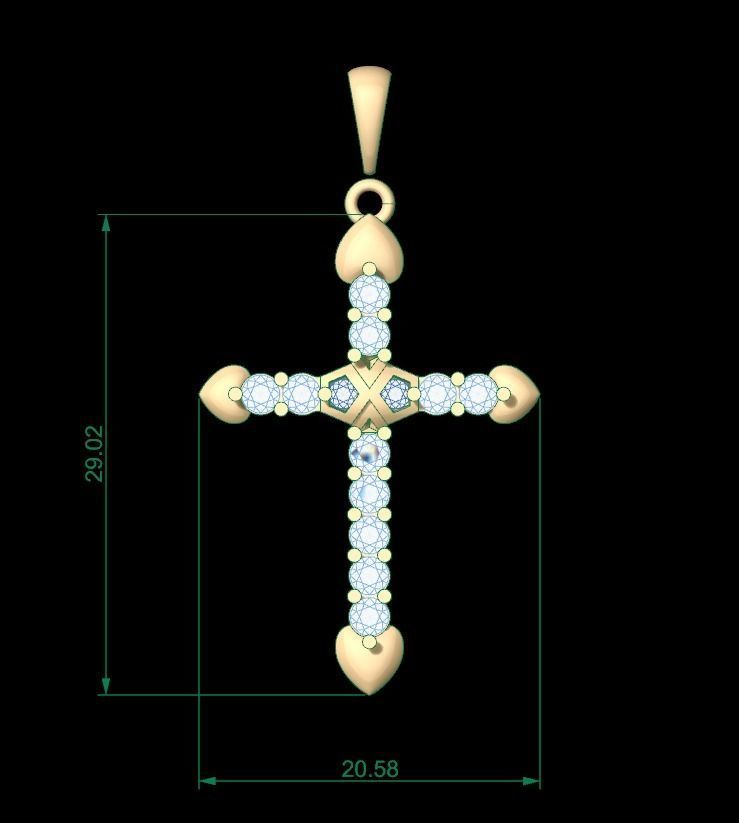 Cross Pendant 07 3D print model_5