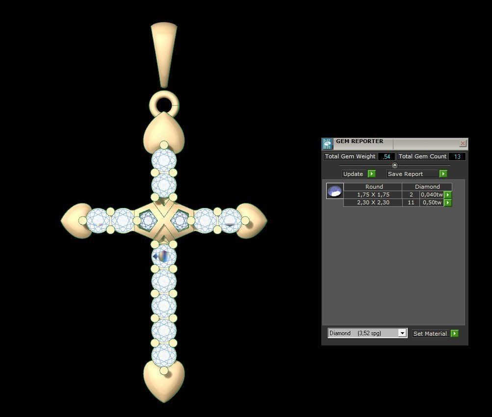 Cross Pendant 07 3D print model_4