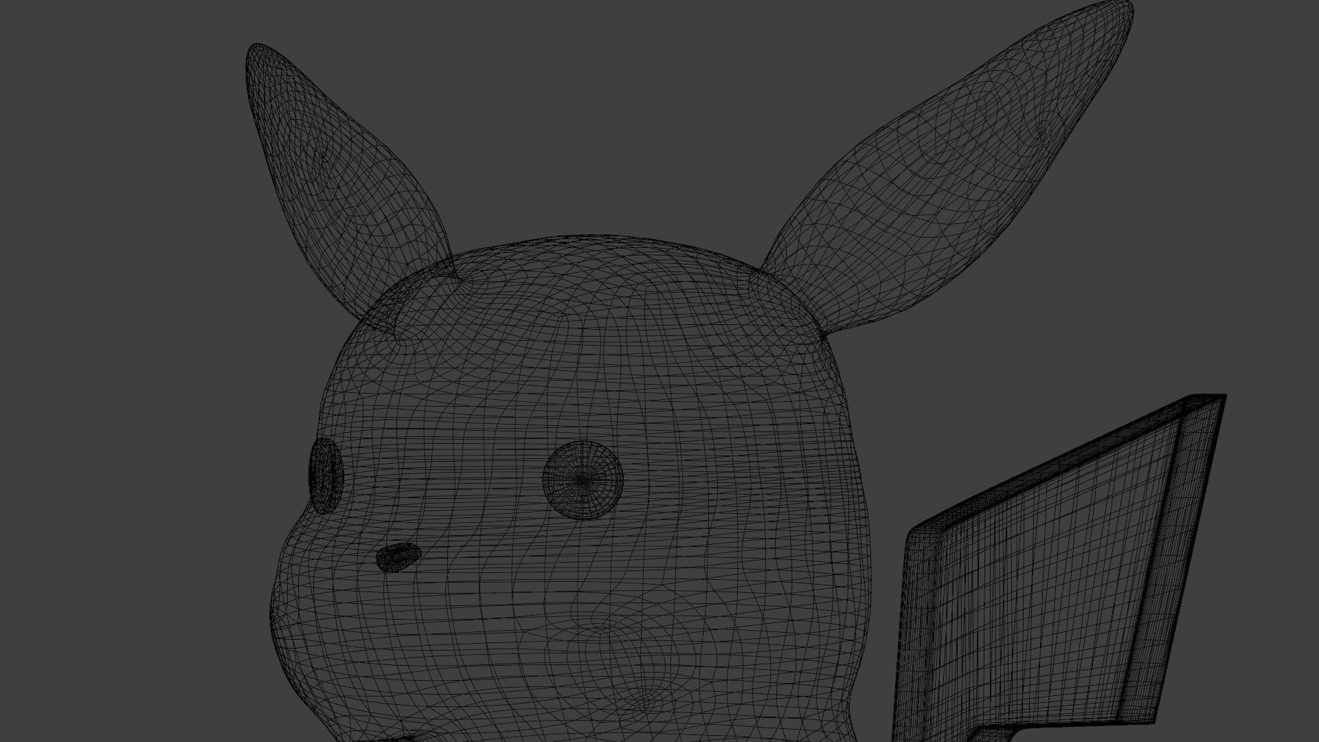 Plush Pikachu Low-poly 3D model_8