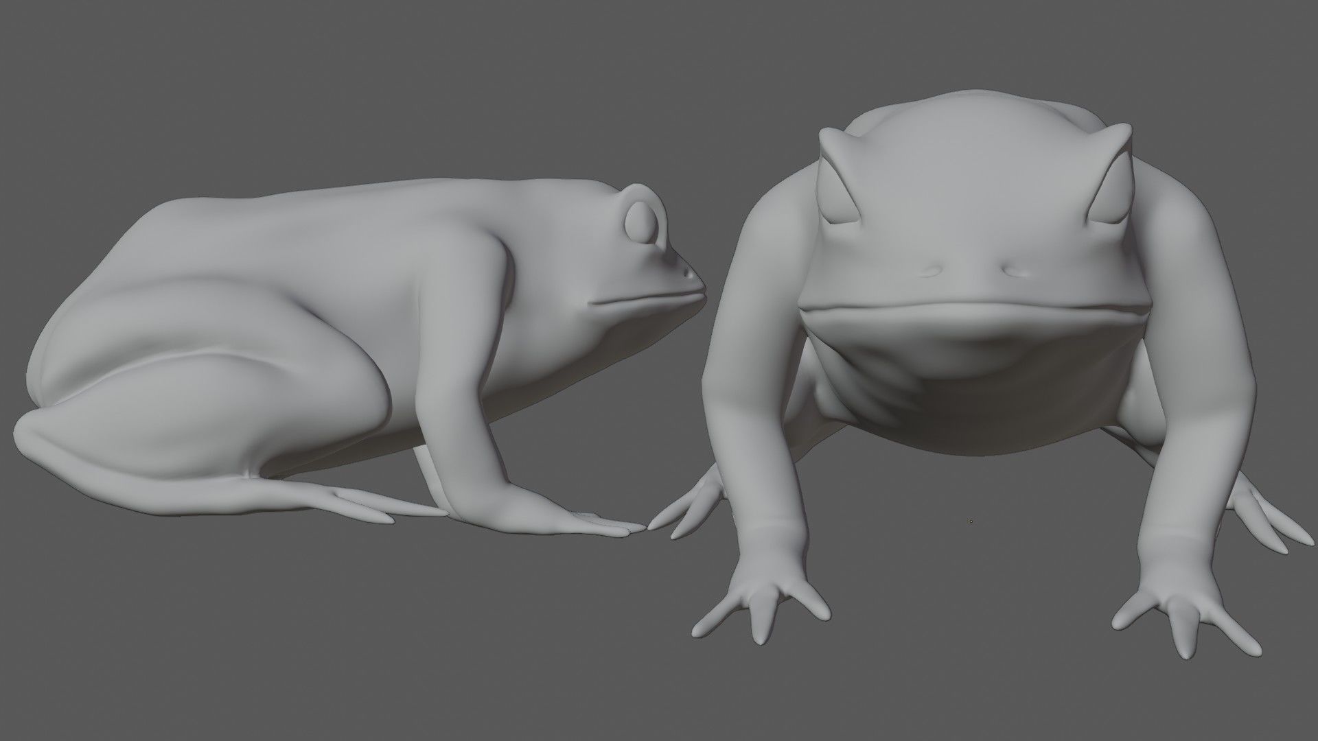 Green frog Low-poly 3D model_6