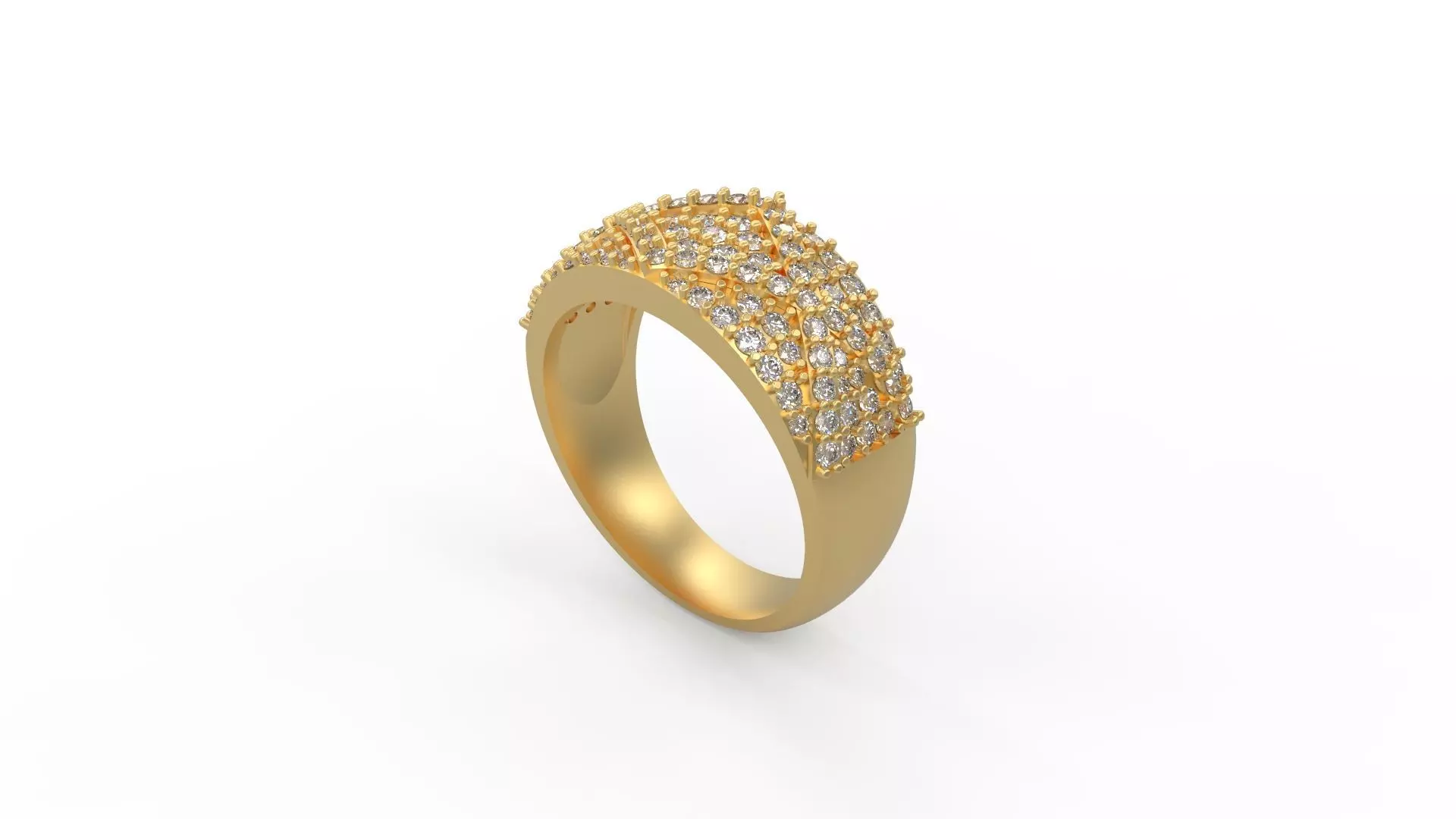 Woman Solitaire Ring 300 3D print model