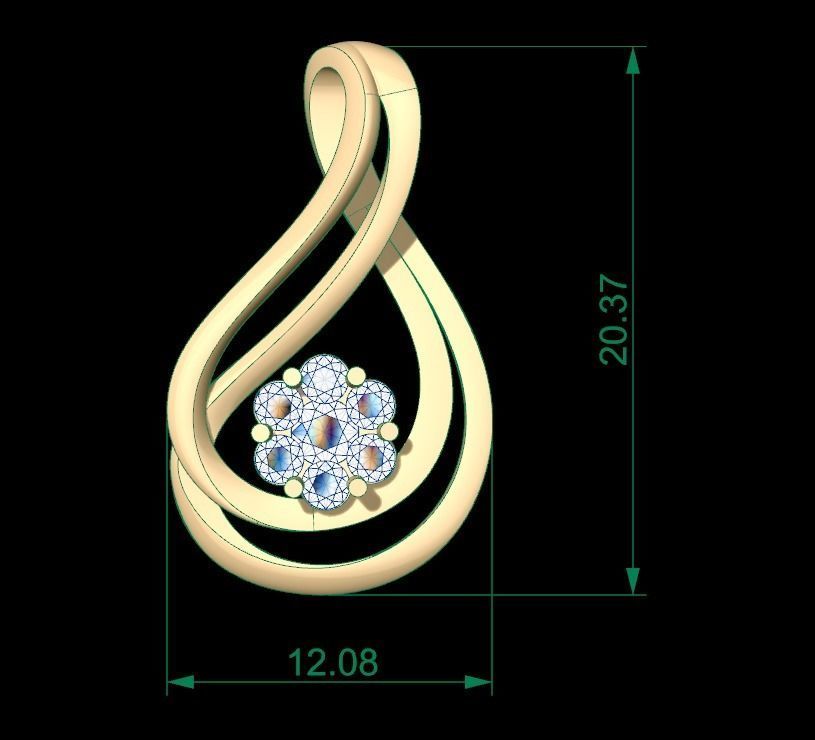 Pendant 201 3D print model_5