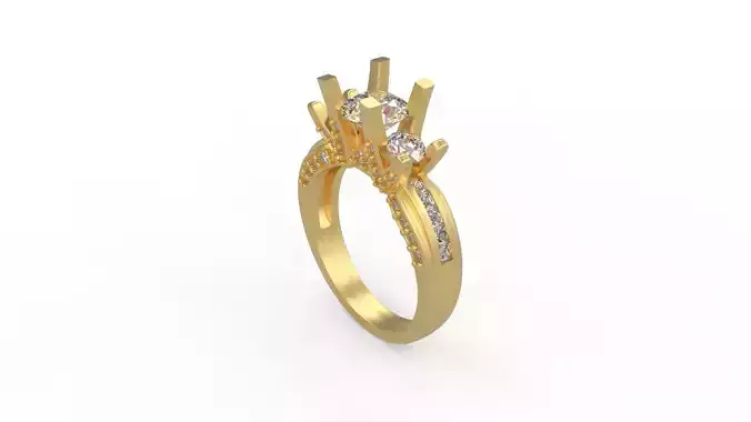 Woman Solitaire Ring 304