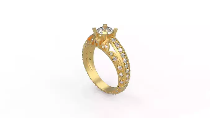 Woman Solitaire Ring 305