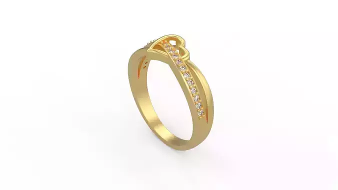 Woman Heart Solitaire Ring 311