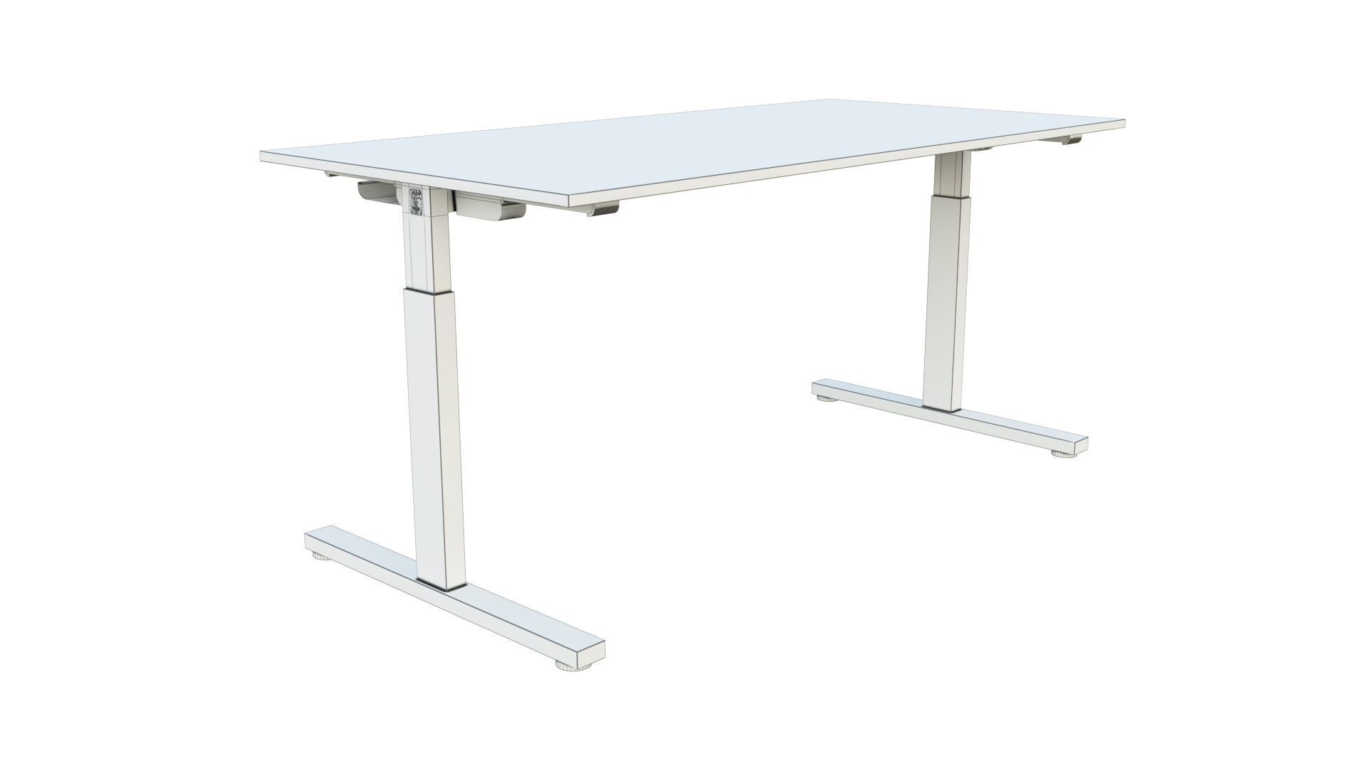 Single workplace - Edge T 3D model_5