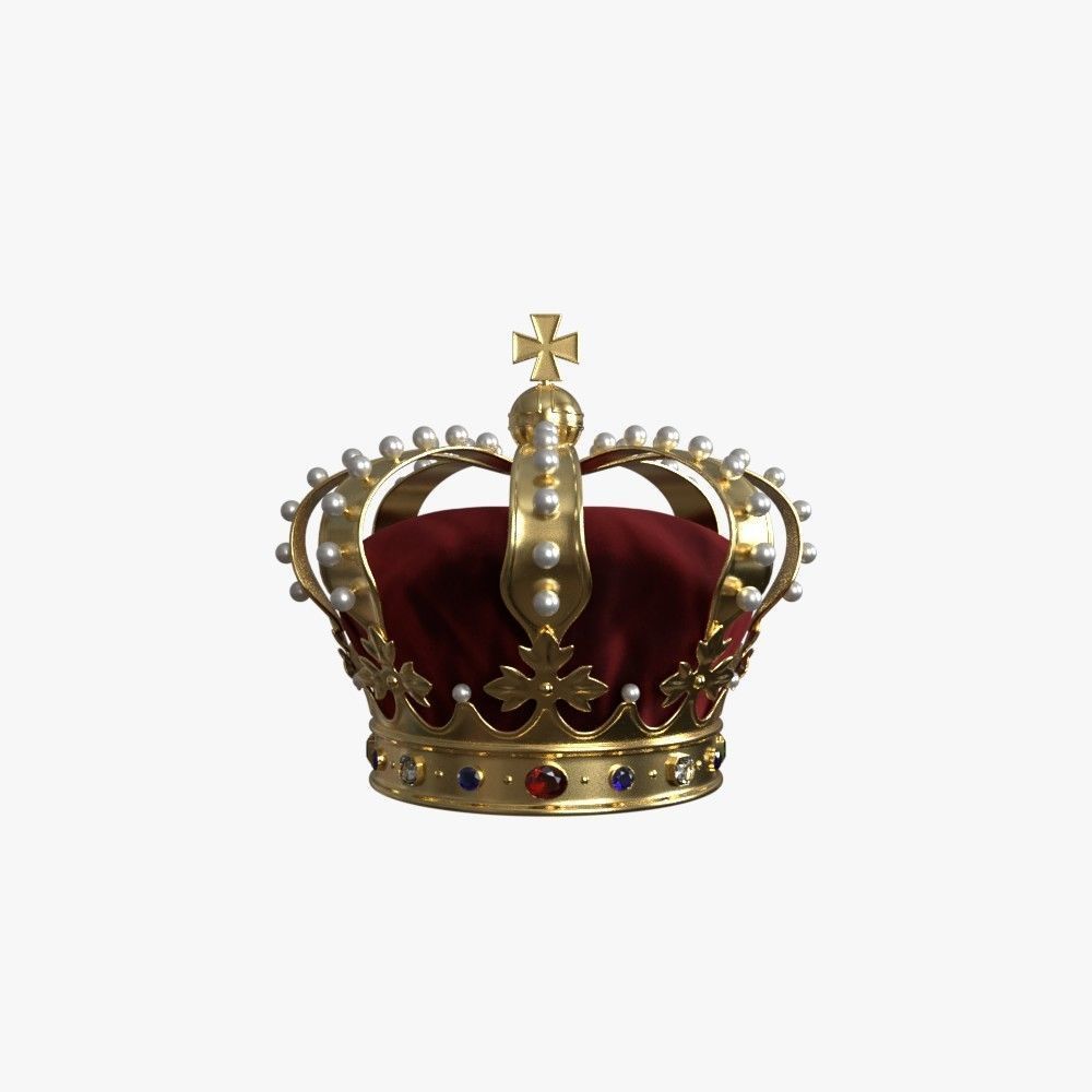 Royal crown 3D model_3