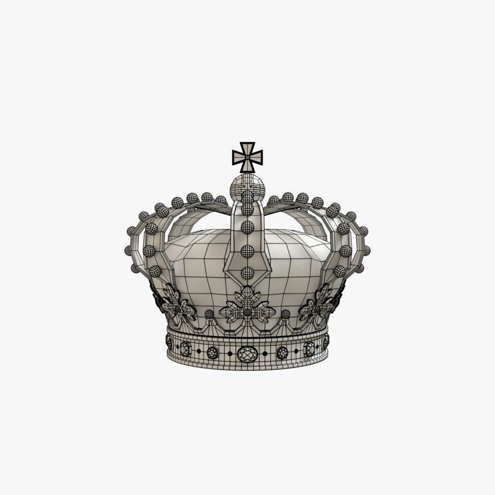 Royal crown 3D model_6