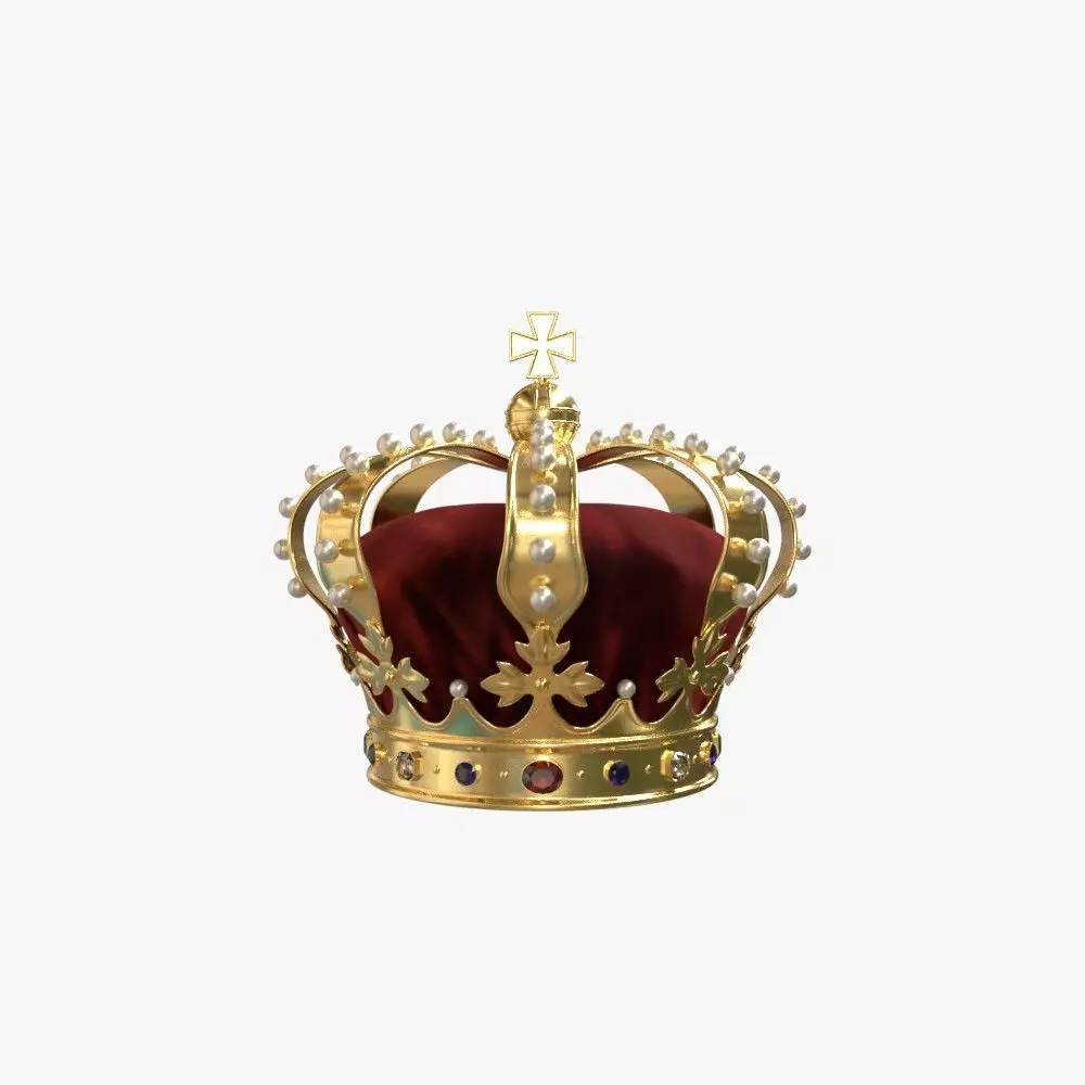 Royal crown 3D model_0