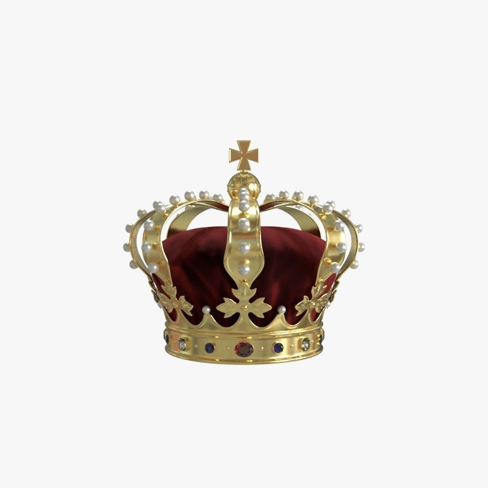 Royal crown 3D model_2