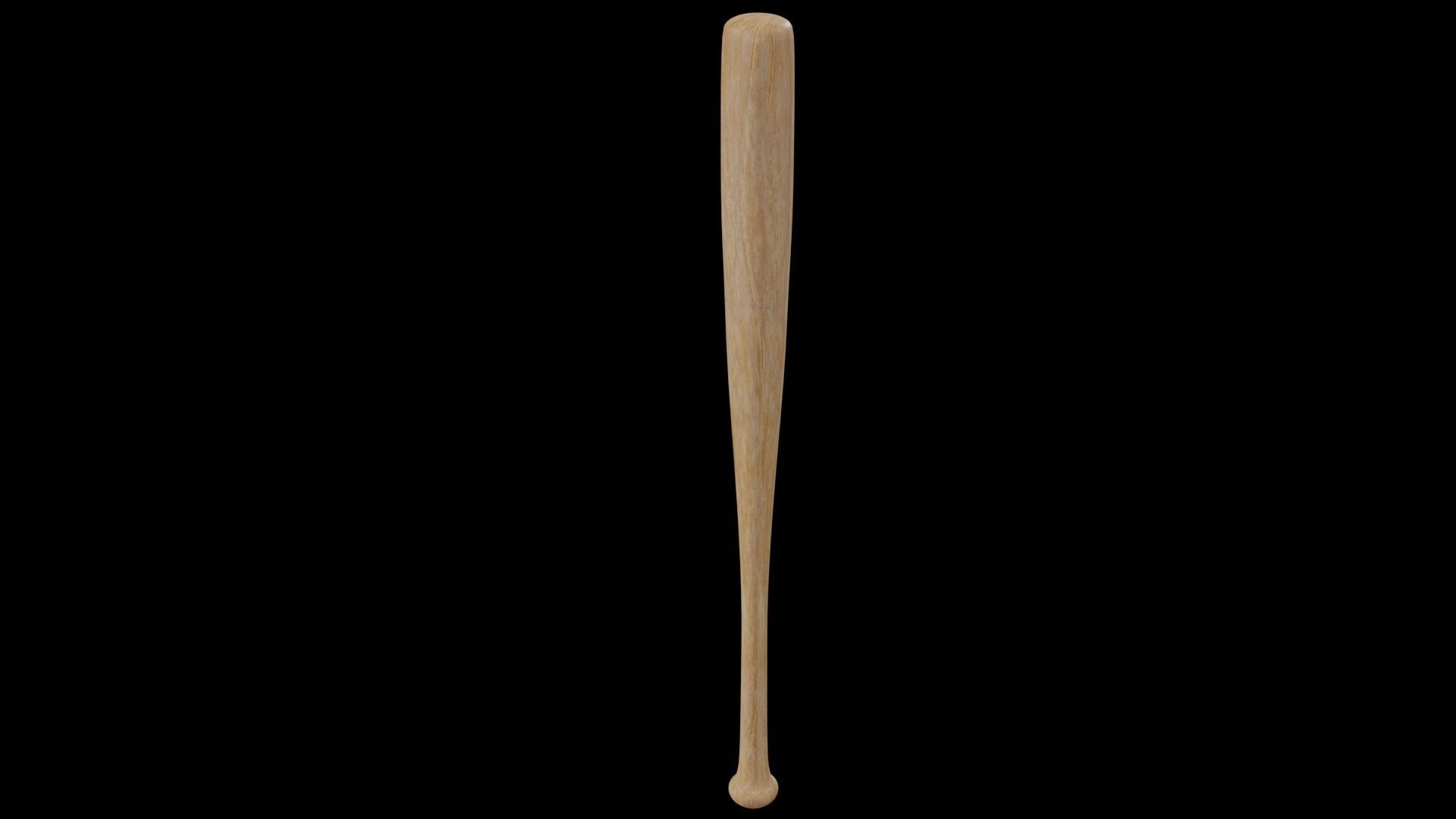 baseball bat Low-poly 3D model_1