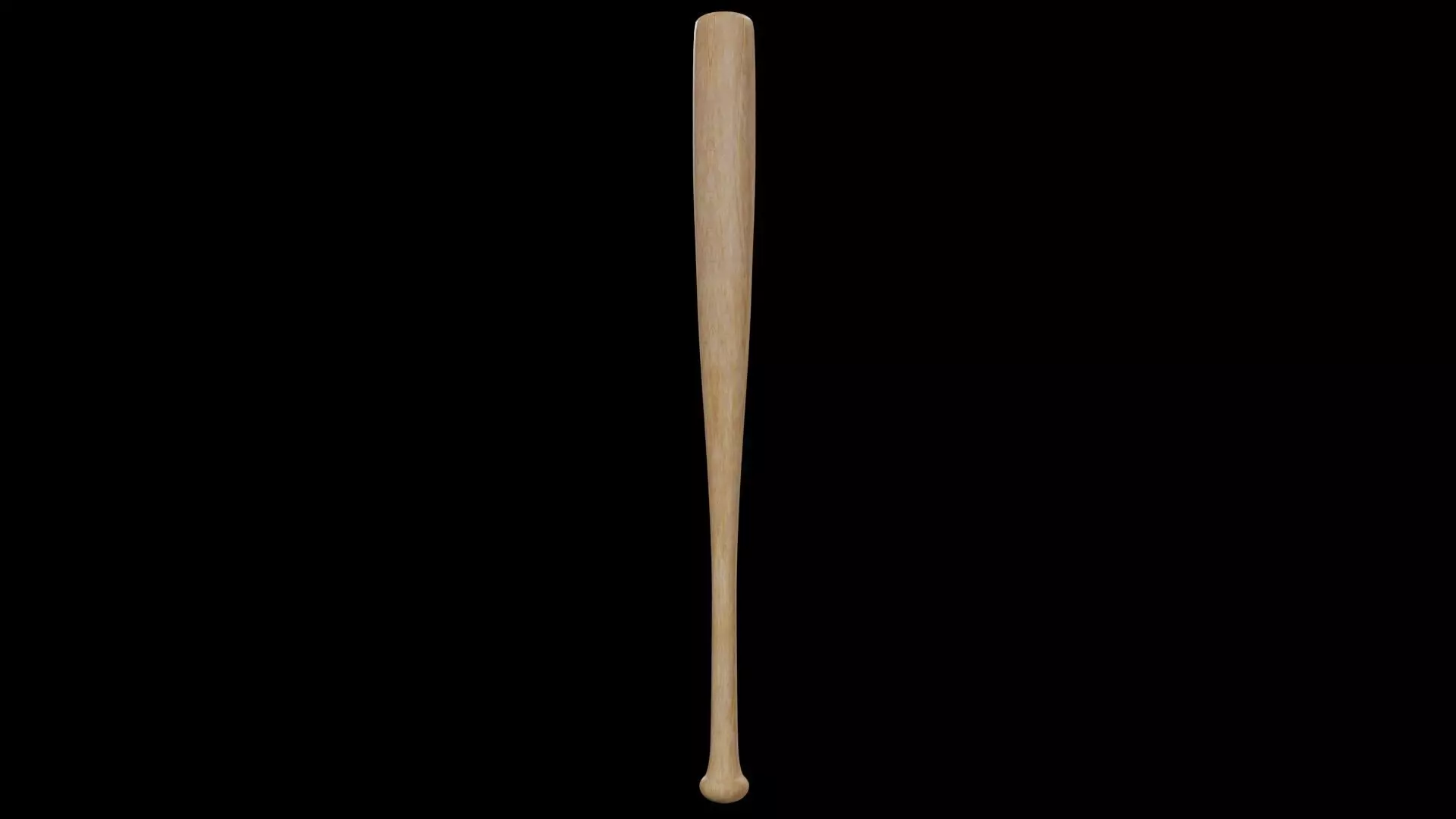 baseball bat Low-poly 3D model_0