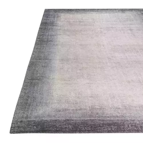 Bamboo Corner Rug Charcoal and Blue by The Rug Company