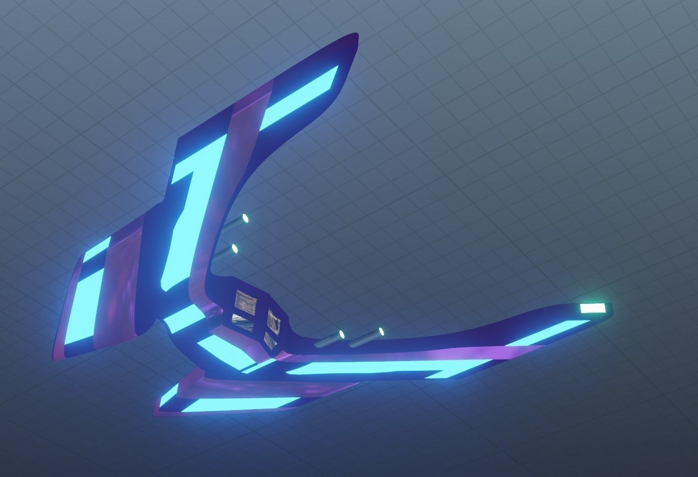 Intergalactic Spacecraft Low-poly 3D model_6