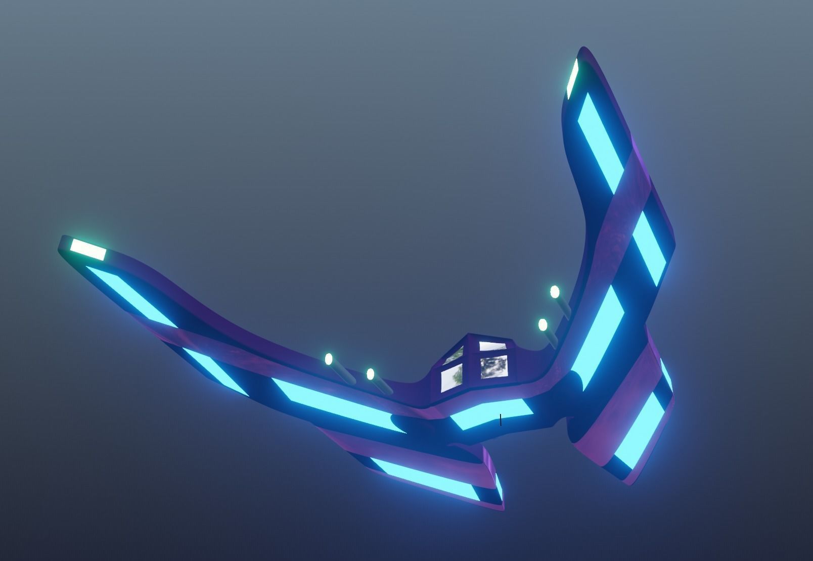 Intergalactic Spacecraft Low-poly 3D model_17