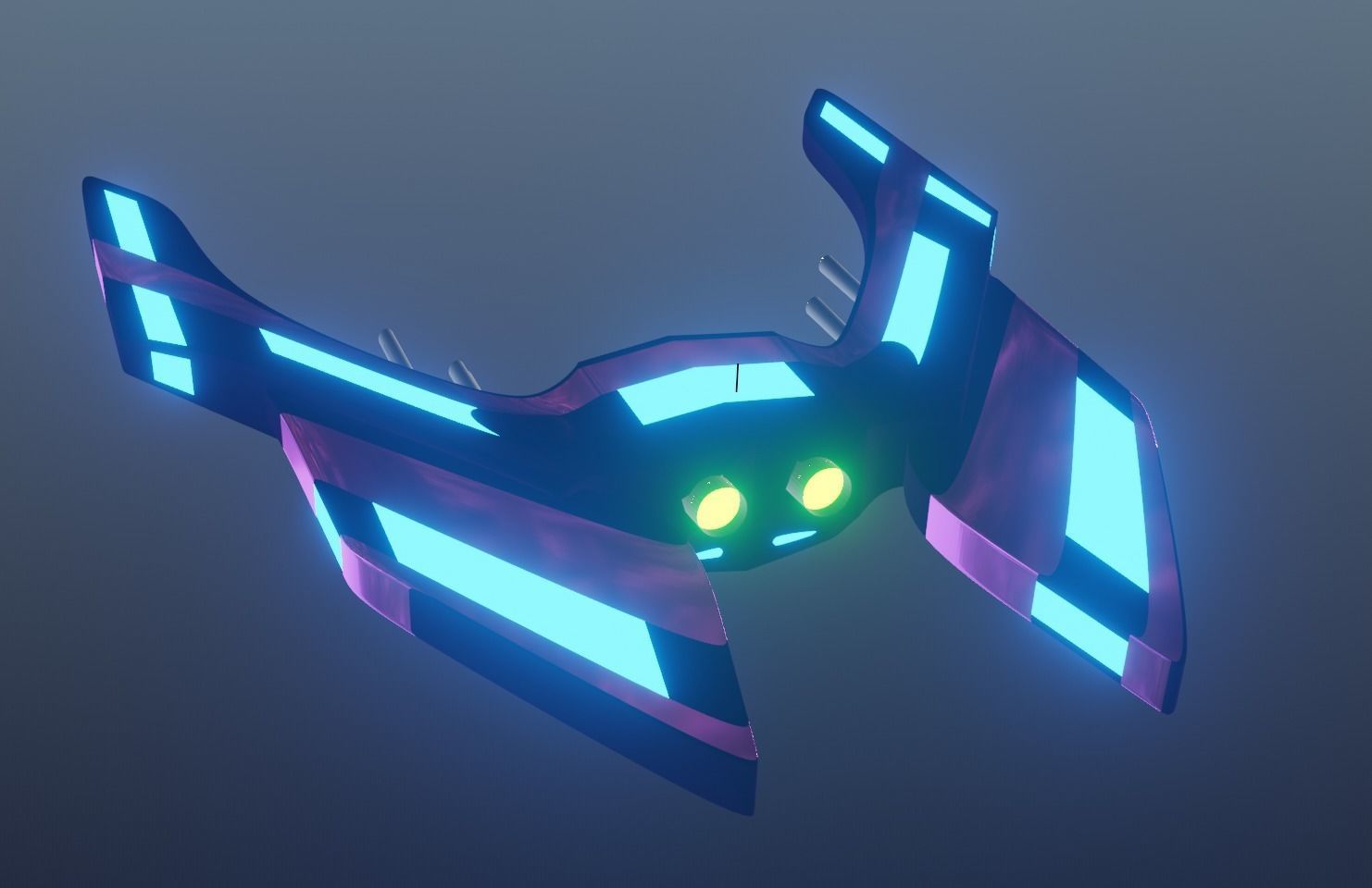 Intergalactic Spacecraft Low-poly 3D model_2