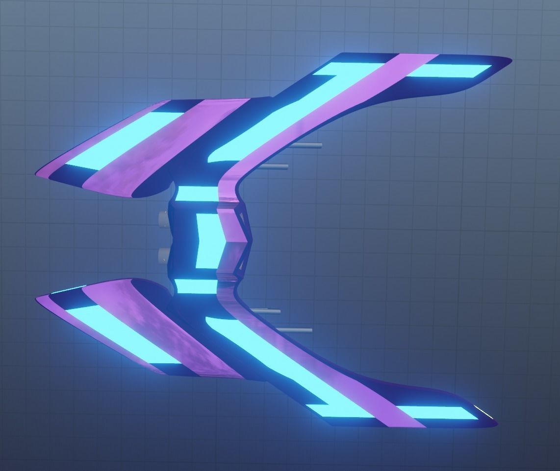 Intergalactic Spacecraft Low-poly 3D model_3