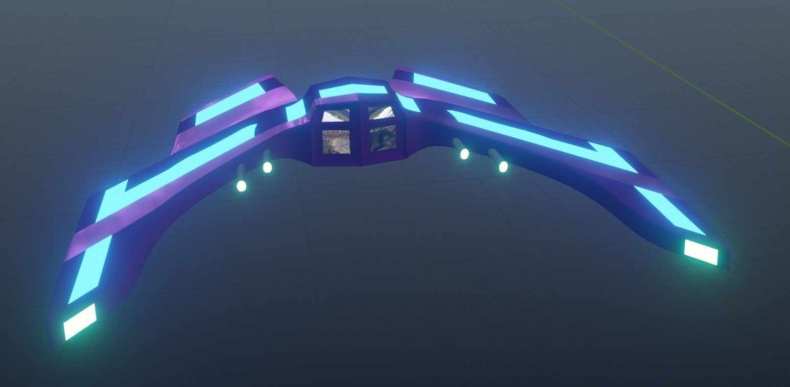 Intergalactic Spacecraft Low-poly 3D model_16