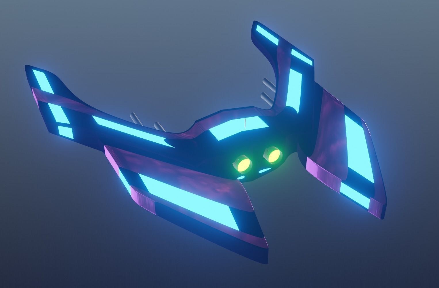 Intergalactic Spacecraft Low-poly 3D model_9