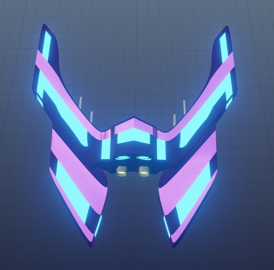 Intergalactic Spacecraft Low-poly 3D model_1