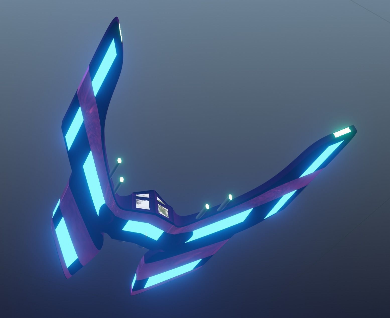 Intergalactic Spacecraft Low-poly 3D model_11