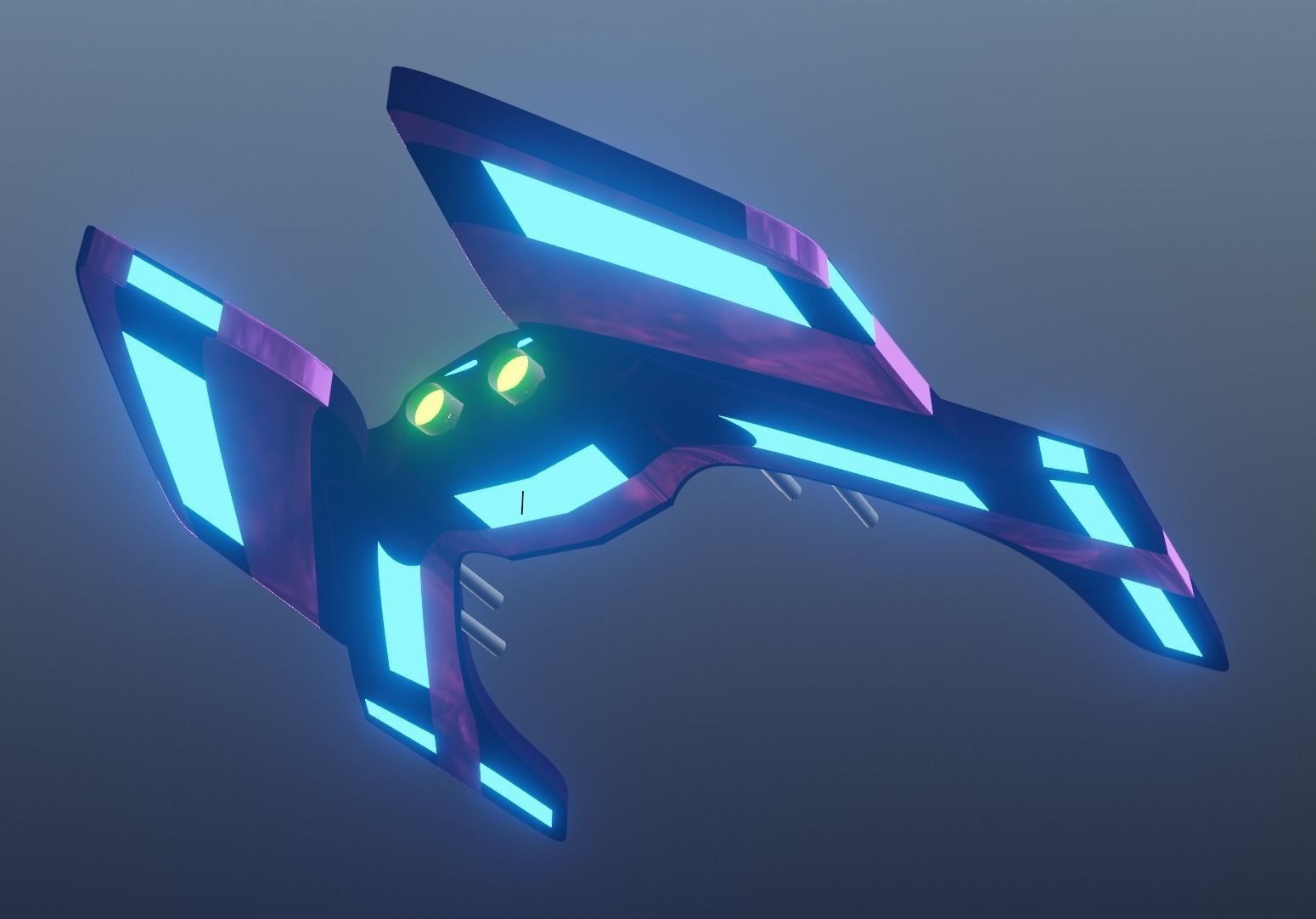 Intergalactic Spacecraft Low-poly 3D model_10