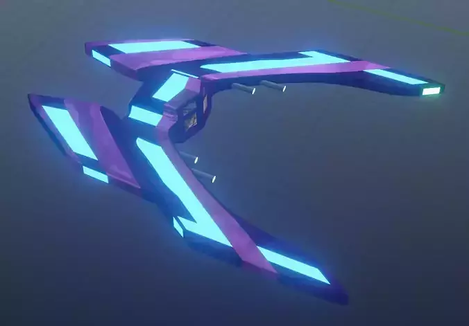 Intergalactic Spacecraft Low-poly 3D model