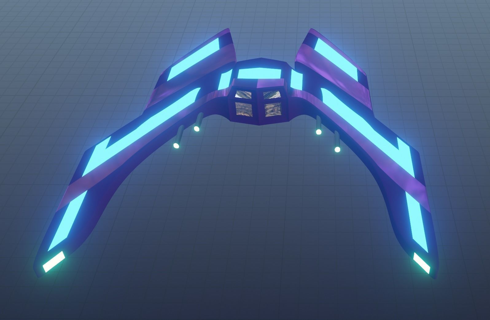 Intergalactic Spacecraft Low-poly 3D model_8