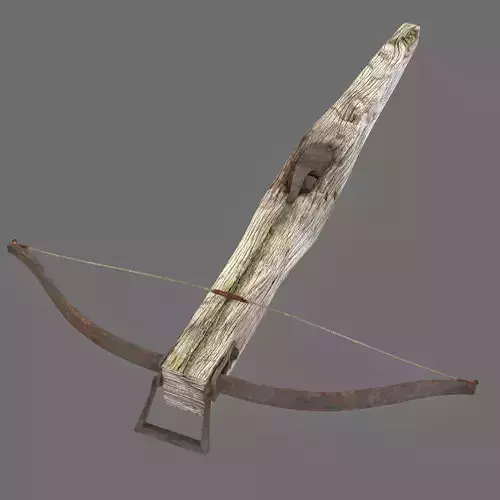 Old Medieval Crosbow Low-poly 3D model