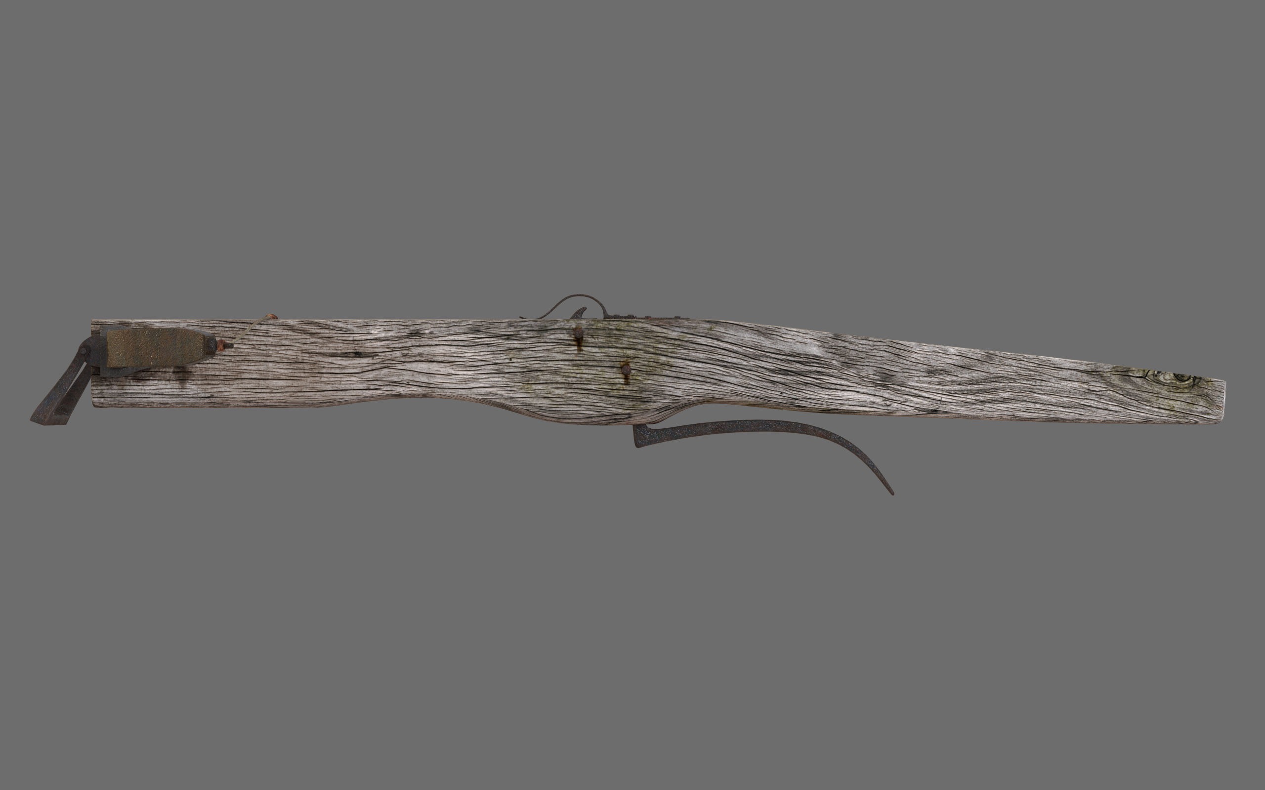 Old Medieval Crosbow Low-poly 3D model_4