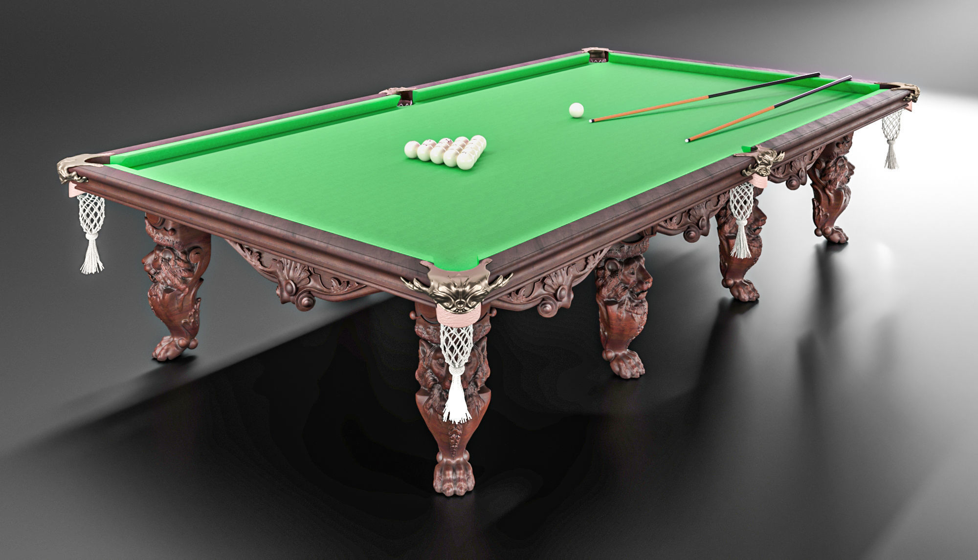  Billiards pool table 3D model_1
